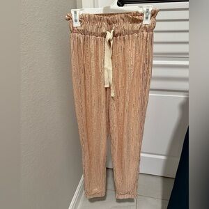 Elegant Cream Sequin Pants